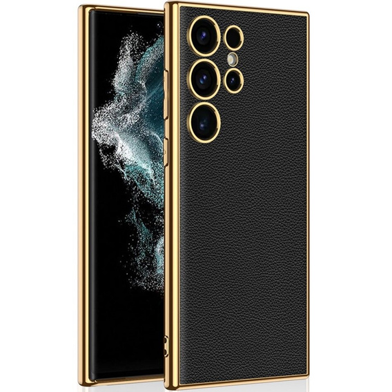 Чехол до Samsung Galaxy S24 Ultra, GKK Leather, чёрный