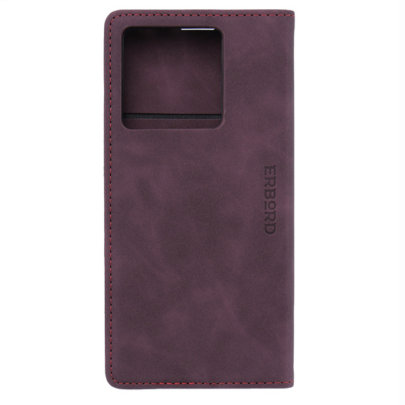 Чохол для Xiaomi 13T / 13T Pro, ERBORD Vintage, гаманець з клапаном, червоний