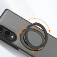 Чехол для Realme 12 Pro 5G / 12 Pro+ 5G, Leather Kickstand Ring, чёрный