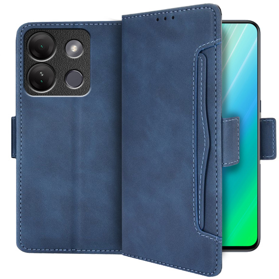Откидной чехол для Infinix Smart 7 HD 4G, Card Slot, синий