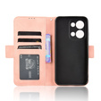 Футляр з клапаном для Oppo Reno 13, Card Slot, рожевий