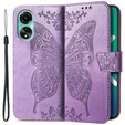 Чохол-книжка для Oppo A78 4G, Butterfly, фіолетовий