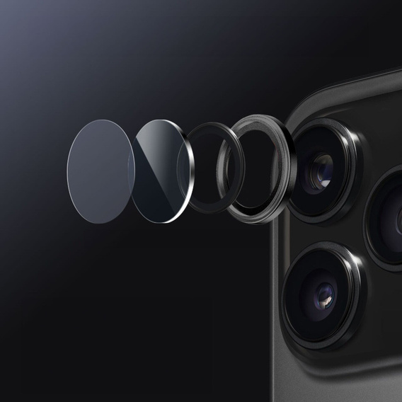 Скло для камери ERBORD OPTIK Pro для iPhone 17 Pro / 17 Pro Max, чорне