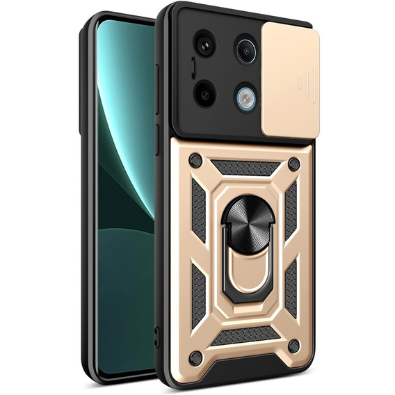 Чохол NOX Camera Slide Xiaomi Redmi Note 13 Pro 5G, CamShield Slide, золотий