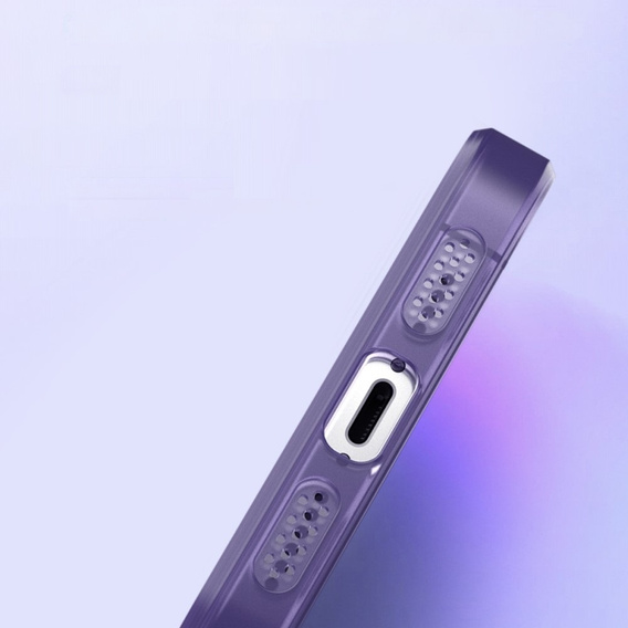 Ultra Slim чехол для iPhone 15 Pro Max, прозрачный / фиолетовый
