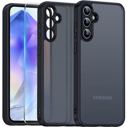 Чохол для Samsung Galaxy A35 5G, Fusion Hybrid, із захистом камери, прозорий / чорний