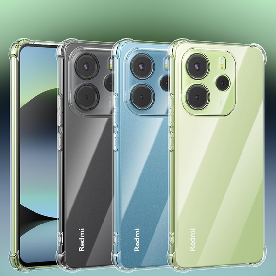 Чехол до Xiaomi Redmi Note 14 4G, Dropproof, прозрачный