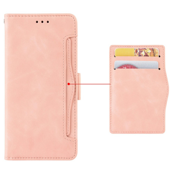 Откидной чехол для Realme GT 7 Pro, Card Slot, розовый