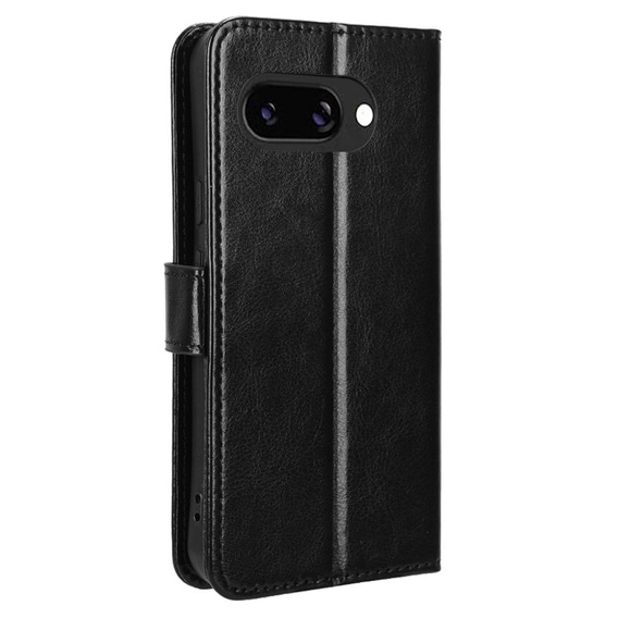 Откидной чехол для Google Pixel 9A, Crazy Horse Wallet, чёрный