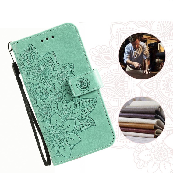 Чохол-книжка для Xiaomi Redmi Note 13 5G, Mandala, зелений