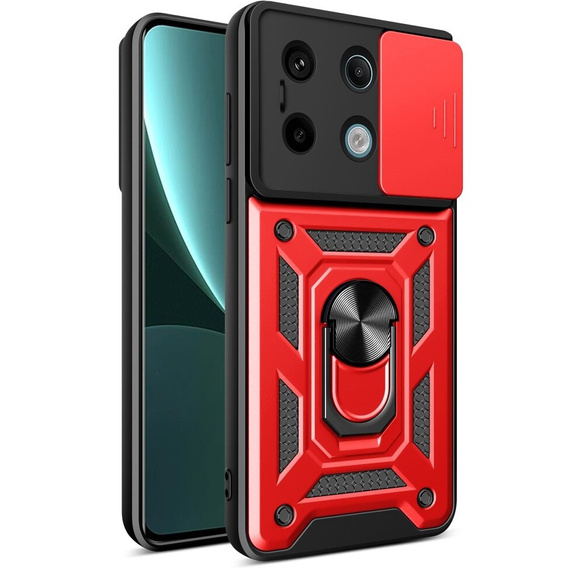 Чехол NOX Camera Slide Xiaomi Redmi Note 13 Pro 5G, CamShield Slide, красный
