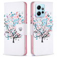 Чохол-книжка для Xiaomi Redmi Note 12 4G, Wallet, colorful tree , білий