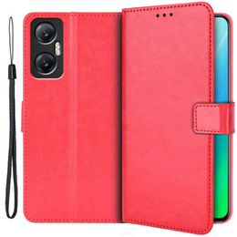 Футляр з клапаном для Infinix Hot 20 5G, Crazy Horse Wallet, червоний