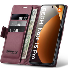 Чохол з клапаном ERBORD Glossy Litchi для Xiaomi Redmi Note 15 Pro 4G