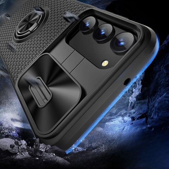 Чoхол до Samsung Galaxy S23, Camera Slide Ring, чорний