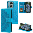 Откидной чехол для Xiaomi Redmi Note 13 Pro 4G / Xiaomi Redmi Note 14S / Xiaomi Poco M6 Pro 4G, Mandala, синий