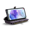 Чехол CASEME для Samsung Galaxy A55 5G, RFID Leather Wallet, с плечевым ремнем, фиолетовый
