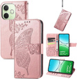 Чохол-книжка для Oppo A5 Pro 5G, Butterfly, рожевий rose gold