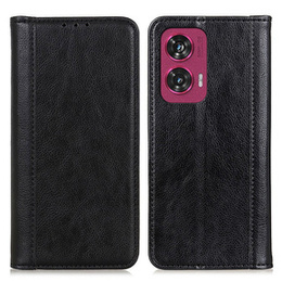 Флип-кейс для Motorola Edge 50 Fusion 5G, Split Leather, чёрный