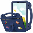 Детский чехол для Samsung Galaxy Tab S10 Lite / S10 FE / S9 FE, Cute Patterns, с подставкой, тёмно-синий