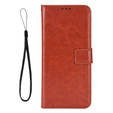 Откидной чехол для Xiaomi Poco F7 Ultra, Crazy Horse Wallet, коричневый