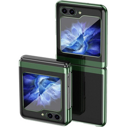 Чохол для Samsung Galaxy Z Flip7 FE / Z Flip6, PC Case, прозорий / зелений