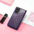 Откидной чехол для Motorola Moto E14, Mandala, фиолетовый