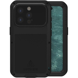 Чехол Love Mei до iPhone 15 Pro, armored with glass, чёрный