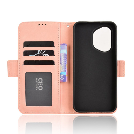 Откидной чехол для Honor 400 5G, Card Slot, розовый