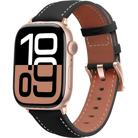 Кожаный ремешок для Apple Watch 1/2/3/4/5/6/7/8/SE/Ultra 42/44/45/49 мм, розовый
