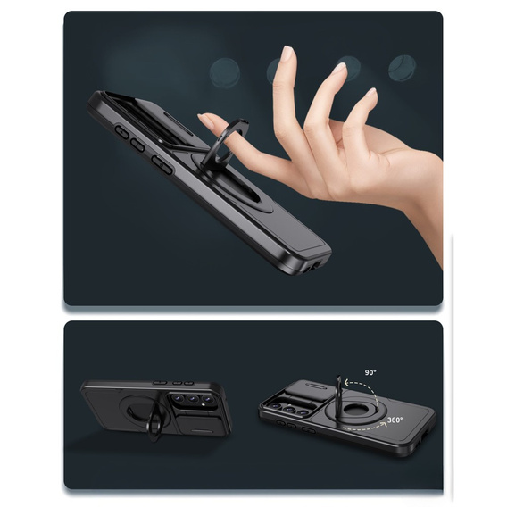 Чехол для Samsung Galaxy S23 FE, Military Magnet, для MagSafe, чёрный