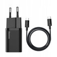 Мережевий зарядний пристрій Baseus Super Si PD 25 Вт USB-C + кабель USB-C, чорний