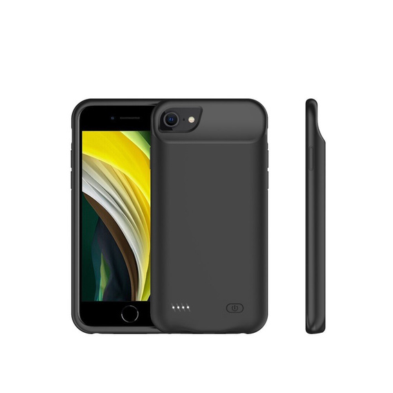Чехол с батареей 6000mAh до iPhone 6/6S/7/8/SE 2020/SE 2022, black