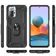 Бронированный Чехол до Xiaomi Redmi Note 10 Pro, Nox Case Ring, чёрный