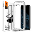 Закаленное стекло с монтажной рамкой SPIGEN Alm Glass FC iPhone 13 / 13 Pro / 14, Black (2 шт.)