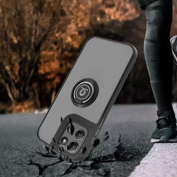 Чехол для Motorola Moto G15 / Motorola Moto G15 Power, Frosted Ring, чёрный