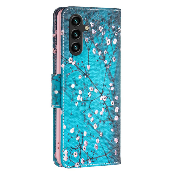 Откидной чехол для Samsung Galaxy A35 5G, Wallet, Sakura синий
