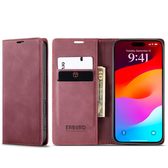 Чехол-кошелек ERBORD Vintage для iPhone 17 Pro Max