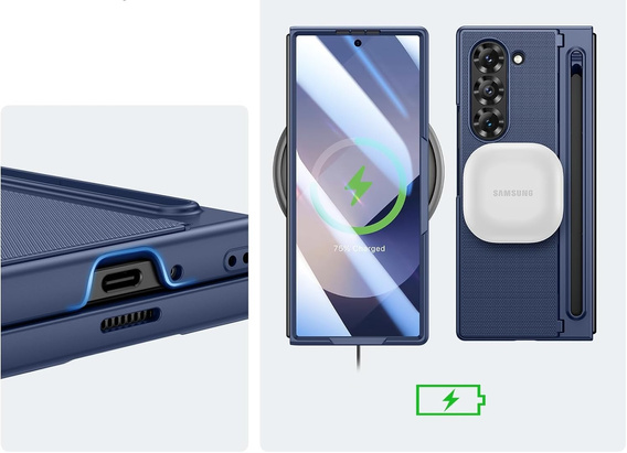 Скляний чохол з повним захистом на 360° для Samsung Galaxy Z Fold7 5G