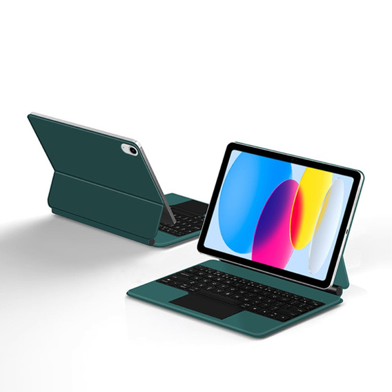 Чехол-клавиатура для iPad 10.9" 2022 (10 gen.) / iPad 11" 2025 A16 (11 gen.), Magnetic Keyboard Touchpad, зелёный