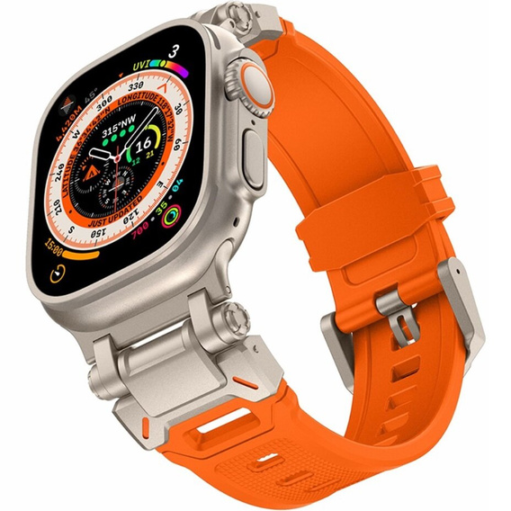 Ремешок ERBORD ProTech для Apple Watch 1/2/3/4/5/6/7/8/9/SE/Ultra/Ultra 2 42/44/45/49MM, оранжевая