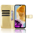 Откидной чехол для Samsung Galaxy M15 5G, Crazy Horse Wallet, золотой