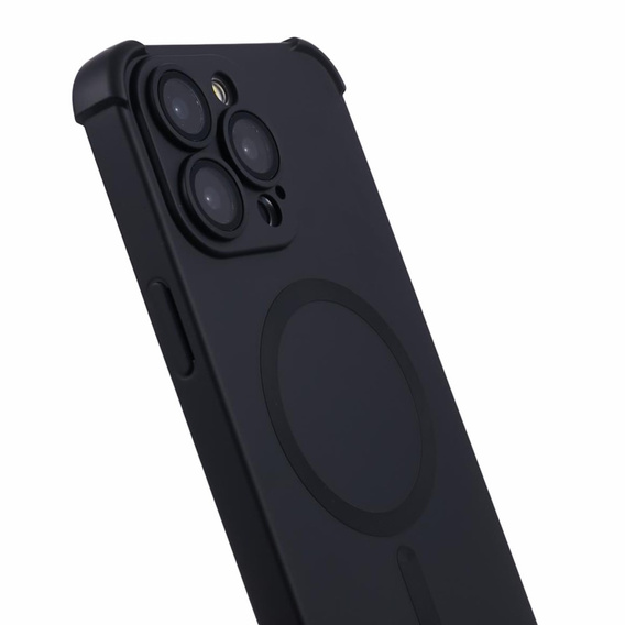 Силиконовый чехол для iPhone 15 Pro Max, для MagSafe, чёрный