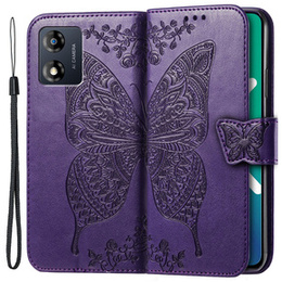 Чохол-книжка для Motorola Moto E13, Butterfly, фіолетовий