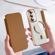 Чохол-книжка для Samsung Galaxy S23, Wallet, MagSafe, коричневий