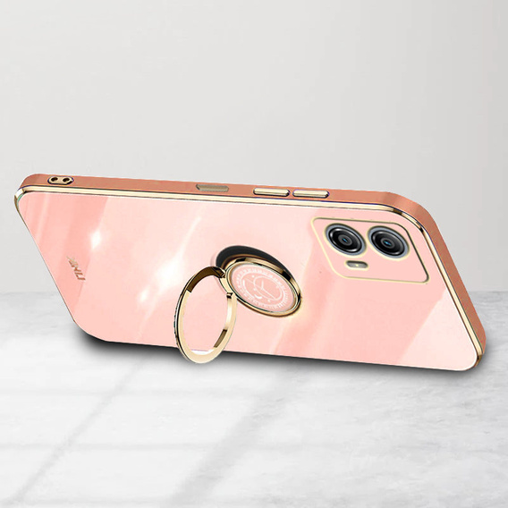 Чехол до Motorola Moto G53 5G, Electro Ring, розовый rose gold