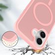Матовий чохол для iPhone 17, для MagSafe, напівпрозорий рожевий