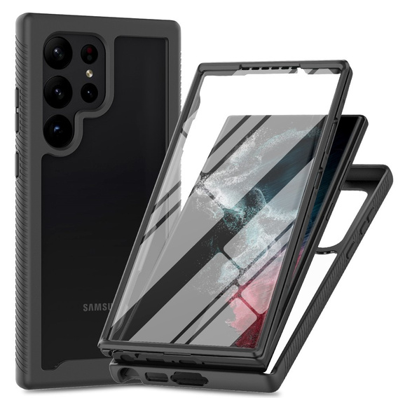 Чoхол Shockproof до Samsung Galaxy S25 Ultra, із захисним екраном, чорний
