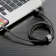 BASEUS Cafule Kaбель Lightning 2.4A 0.5M - Black/Red