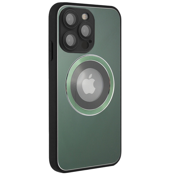 Чехол до MagSafe до iPhone 14 Pro Max, Hole for Apple Logo, зелёный